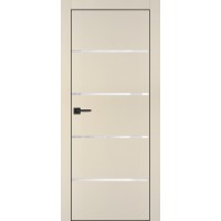 PX-17 PET бежевый матовый, 600*1900 белоснежный лакоб. врезка под петли AGB и замок  черн.кр. с 4-х