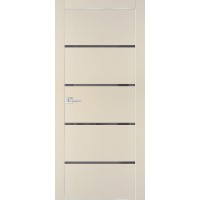 PX-17 PET бежевый матовый, 700*2000 серый лакоб. врезка под петли AGB и замок  Al-кр. с 4-х ст