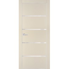 PX-17 PET бежевый матовый, 800*2000 белоснежный лакоб. врезка под петли AGB и замок  Al-кр. с 4-х с