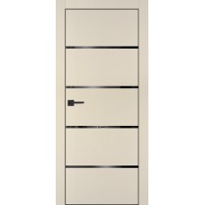 PX-17 PET бежевый матовый, 900*2000 черный лакоб. врезка под петли AGB и замок  черн.кр. с 4-х ст