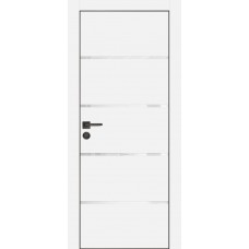 PX-17 PET белый матовый, 550*1900 белоснежный лакоб. врезка под петли AGB и замок  черн.кр. с 4-х с