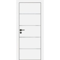 PX-17 PET белый матовый, 550*1900 лунный лакоб. врезка под петли AGB и замок  черн.кр. с 4-х ст