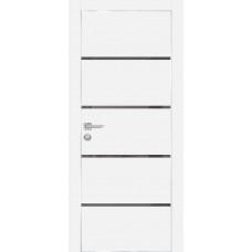 PX-17 PET белый матовый, 550*1900 серый лакоб. врезка под петли AGB и замок  Al-кр. с 4-х ст