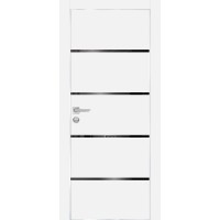 PX-17 PET белый матовый, 800*2000 черный лакоб. врезка под петли AGB и замок Al-кр. с 4-х ст