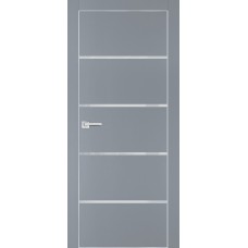 PX-17 PET серый матовый, 550*1900 лунный лакоб. врезка под петли AGB и замок  Al-кр. с 4-х ст