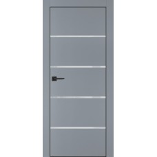 PX-17 PET серый матовый, 550*1900 лунный лакоб. врезка под петли AGB и замок  черн.кр. с 4-х ст