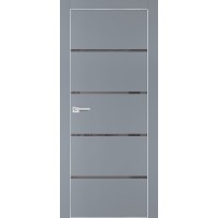 PX-17 PET серый матовый, 550*1900 серый лакоб. врезка под петли AGB и замок  Al-кр. с 4-х ст
