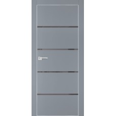 PX-17 PET серый матовый, 700*2000 серый лакоб. врезка под петли AGB и замок  Al-кр. с 4-х ст