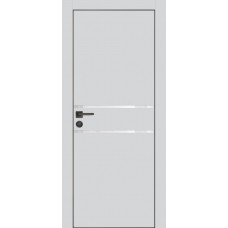 PX-18 PET агат матовый, 550*1900 белоснежный лакоб. врезка под петли AGB и замок , черная кр. с 4-х