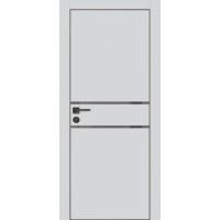 PX-18 PET агат матовый, 550*1900 серый лакоб. врезка под петли AGB и замок , черная кр. с 4-х ст.