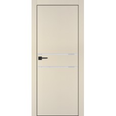 PX-18 PET бежевый матовый, 550*1900 лунный лакоб. врезка под петли AGB и замок , черная кр. с 4-х с