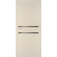 PX-18 PET бежевый матовый, 700*2000 черный лакоб. врезка под петли AGB и замок , Al-кр. с 4-х ст.