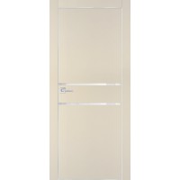 PX-18 PET бежевый матовый, 800*2000 белоснежный лакоб. врезка под петли AGB и замок , Al-кр. с 4-х