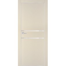 PX-18 PET бежевый матовый, 800*2000 белоснежный лакоб. врезка под петли AGB и замок , Al-кр. с 4-х