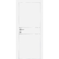 PX-18 PET белый матовый, 700*2000 белоснежный лакоб. врезка под петли AGB и замок , Al-кр. с 4-х ст