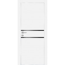 PX-18 PET белый матовый, 700*2000 черный лакоб. врезка под петли AGB и замок , Al-кр. с 4-х ст.