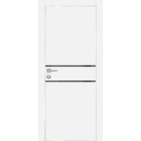 PX-18 PET белый матовый, 800*2000 серый лакоб. врезка под петли AGB и замок , Al-кр. с 4-х ст.