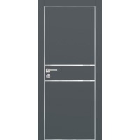 PX-18 PET графит матовый, 550*1900 белоснежный лакоб. врезка под петли AGB и замок , Al-кр. с 4-х с