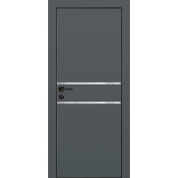PX-18 PET графит матовый, 550*1900 белоснежный лакоб. врезка под петли AGB и замок , черная кр. с 4