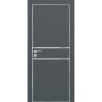 PX-18 PET графит матовый, 550*1900 лунный лакоб. врезка под петли AGB и замок , Al-кр. с 4-х ст.