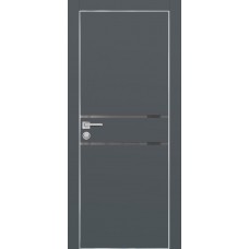 PX-18 PET графит матовый, 550*1900 серый лакоб. врезка под петли AGB и замок , Al-кр. с 4-х ст.