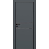 PX-18 PET графит матовый, 550*1900 серый лакоб. врезка под петли AGB и замок , черная кр. с 4-х ст.