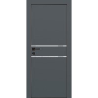PX-18 PET графит матовый, 600*1900 лунный лакоб. врезка под петли AGB и замок , черная кр. с 4-х ст