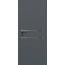 PX-18 PET графит матовый, 700*2000 серый лакоб. врезка под петли AGB и замок , черная кр. с 4-х ст.