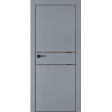 PX-18 PET серый матовый, 550*1900 серый лакоб. врезка под петли AGB и замок , черная кр. с 4-х ст.
