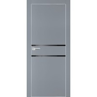 PX-18 PET серый матовый, 550*1900 черный лакоб. врезка под петли AGB и замок , Al-кр. с 4-х ст.