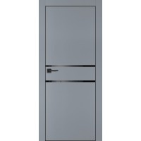 PX-18 PET серый матовый, 600*2000 черный лакоб. врезка под петли AGB и замок , черная кр. с 4-х ст.