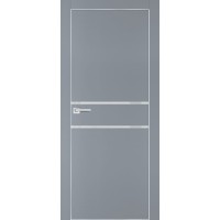 PX-18 PET серый матовый, 700*2000 лунный лакоб. врезка под петли AGB и замок , Al-кр. с 4-х ст.