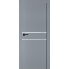 PX-18 PET серый матовый, 700*2000 лунный лакоб. врезка под петли AGB и замок , черная кр. с 4-х ст.