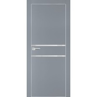 PX-18 PET серый матовый, 800*2000 белоснежный лакоб. врезка под петли AGB и замок , Al-кр. с 4-х ст