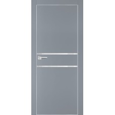 PX-18 PET серый матовый, 800*2000 белоснежный лакоб. врезка под петли AGB и замок , Al-кр. с 4-х ст