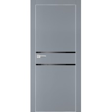 PX-18 PET серый матовый, 900*2000 черный лакоб. врезка под петли AGB и замок , Al-кр. с 4-х ст.