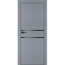 PX-18 PET серый матовый, 900*2000 черный лакоб. врезка под петли AGB и замок , черная кр. с 4-х ст.