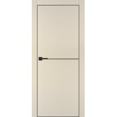 PX-19 PET бежевый матовый, 600*2000 черны молдинг врезка под петли AGB и замок черная кр. с 4-х ст