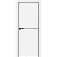 PX-19 PET белый матовый, 800*2000 черный молдинг врезка под петли AGB и замок черная кр. с 4-х ст.