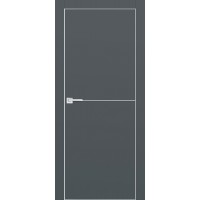 PX-19 PET графит матовый, 550*1900 Al-молдинг врезка под петли AGB и замок Al-кр. с 4-х ст.