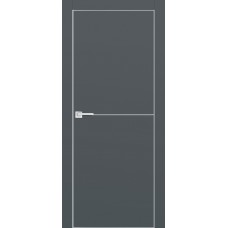 PX-19 PET графит матовый, 550*1900 Al-молдинг врезка под петли AGB и замок Al-кр. с 4-х ст.