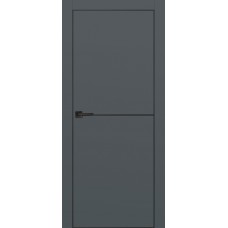 PX-19 PET графит матовый, 700*2000 черный молдинг врезка под петли AGB и замок черная кр. с 4-х