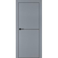 PX-19 PET серый матовый, 550*1900 черны молдинг врезка под петли AGB и замок черная кр. с 4-х ст.