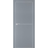 PX-19 PET серый матовый, 700*2000 Al-молдинг врезка под петли AGB и замок Al-кр. с 4-х ст.