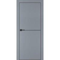 PX-19 PET серый матовый, 800*2000 черны молдинг врезка под петли AGB и замок черная кр. с 4-х ст.
