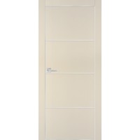 PX-2 PET бежевый матовый, 600*2000 врезка под петли AGB и замок  Al-кр. с 4-х ст
