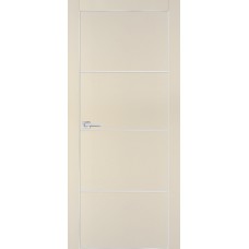 PX-2 PET бежевый матовый, 600*2000 врезка под петли AGB и замок  Al-кр. с 4-х ст