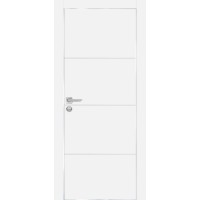 PX-2 PET белый матовый, 600*2000 врезка под петли AGB и замок  Al-кр. с 4-х ст