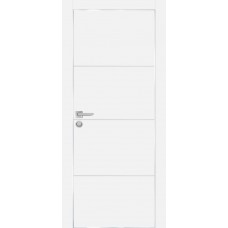 PX-2 PET белый матовый, 800*2000 врезка под петли AGB и замок  Al-кр. с 4-х ст