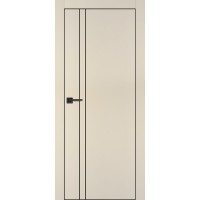 PX-20 PET бежевый матовый, 600*1900 черны молдинг врезка под петли AGB и замок черная кр. с 4-х ст